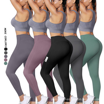 Wholesale workout leggings high waist scrunch butt seamless yoga womens leggings customize